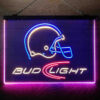 Bud Light Helmet 3-Color LED Sign Man Cave Home Bar Pub Decor