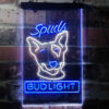 Bud Light Spuds MacKenzie Dog Neon Light LED Sign Home Bar Decor