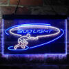 Bud Light Surf Snowboarder LED Sign Home Bar Decor