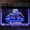 Budweiser Alsaka Polar Bear LED Sign Home Bar Decor