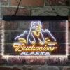 Budweiser Alsaka Polar Bear LED Sign Home Bar Decor