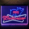 Budweiser BBQ 3-Color LED Sign Man Cave Home Bar Pub Decor