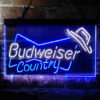 Budweiser Country Cowboys Bowtie Hat LED Sign Home Bar Decor