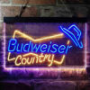 Budweiser Country Cowboys Bowtie Hat LED Sign Home Bar Decor