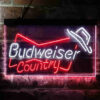 Budweiser Country Cowboys Bowtie Hat LED Sign Home Bar Decor