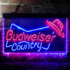 Budweiser Country Cowboys Bowtie Hat LED Sign Home Bar Decor