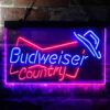 Budweiser Country Cowboys Bowtie Hat LED Sign Home Bar Decor