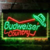 Budweiser Country Cowboys Bowtie Hat LED Sign Home Bar Decor