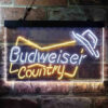 Budweiser Country Cowboys Bowtie Hat LED Sign Home Bar Decor