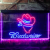 Budweiser Cowboy LED Sign Man Cave Home Bar Pub Decor