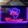 Budweiser Cowboy LED Sign Man Cave Home Bar Pub Decor