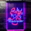 Budweiser Cowboy Play Guitar Home Bar Neon Light LED Sign Man Cave Decor