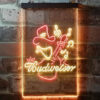 Budweiser Cowboy Play Guitar Home Bar Neon Light LED Sign Man Cave Decor