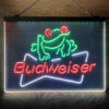 Budweiser Frog 3-Color LED Sign Man Cave Home Bar Pub Decor