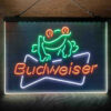 Budweiser Frog 3-Color LED Sign Man Cave Home Bar Pub Decor