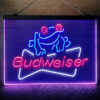 Budweiser Frog 3-Color LED Sign Man Cave Home Bar Pub Decor