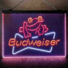 Budweiser Frog 3-Color LED Sign Man Cave Home Bar Pub Decor