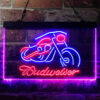 Budweiser Motorcycle Garage LED Sign Home Bar Decor