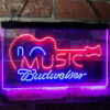 Budweiser Music Guitar Bar Decor Neon Light LED Sign Man Cave Decor