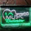 Budweiser Music Guitar Bar Decor Neon Light LED Sign Man Cave Decor