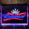 Budweiser Royal Crown 3-Color LED Sign Man Cave Home Bar Pub Decor