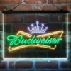 Budweiser Royal Crown 3-Color LED Sign Man Cave Home Bar Pub Decor