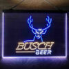 Buschs Cabin Deer Hunt 3-Color LED Sign Man Cave Home Bar Pub Decor