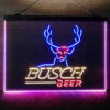 Buschs Cabin Deer Hunt 3-Color LED Sign Man Cave Home Bar Pub Decor