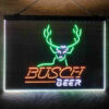 Buschs Cabin Deer Hunt 3-Color LED Sign Man Cave Home Bar Pub Decor