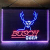 Buschs Cabin Deer Hunt 3-Color LED Sign Man Cave Home Bar Pub Decor