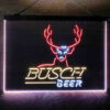 Buschs Cabin Deer Hunt 3-Color LED Sign Man Cave Home Bar Pub Decor