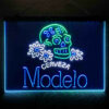 Cerveza Modelo Skull 3-Color LED Sign Man Cave Home Bar Pub Decor