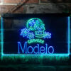 Cerveza Modelo Skull Bar Neon Light LED Sign Man Cave Decor