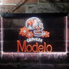 Cerveza Modelo Skull Bar Neon Light LED Sign Man Cave Decor