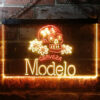 Cerveza Modelo Skull Bar Neon Light LED Sign Man Cave Decor