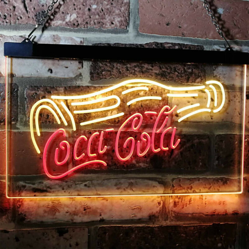 Coca Cola Bottle Drink LED Sign Man Cave Home Bar Pub Decor