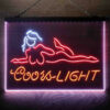 Coors Light Girl Lady 3-Color LED Sign Man Cave Home Bar Pub Decor