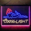 Coors Light Girl Lady 3-Color LED Sign Man Cave Home Bar Pub Decor