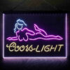 Coors Light Girl Lady 3-Color LED Sign Man Cave Home Bar Pub Decor