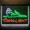 Coors Light Girl Lady 3-Color LED Sign Man Cave Home Bar Pub Decor