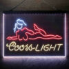 Coors Light Girl Lady 3-Color LED Sign Man Cave Home Bar Pub Decor