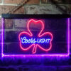 Coors Light Green Clover Shamrock LED Sign Home Bar Decor