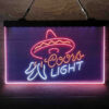 Coors Light Mexican Hat 3-Color LED Sign Man Cave Home Bar Pub Decor