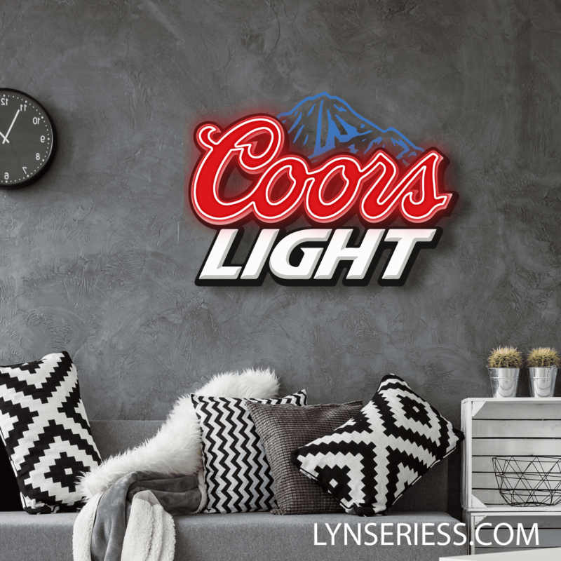 Coors Light Neon LED Sign Acrylic Artwork Home Bar Decor