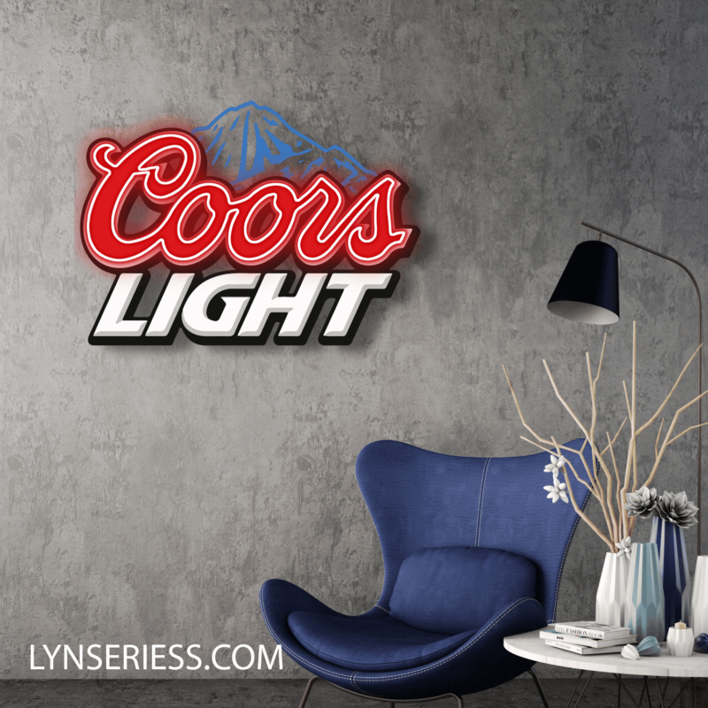 Coors Light Neon LED Sign Acrylic Artwork Home Bar Decor