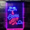 Coors Light Palm Tree LED Sign Home Bar Decor