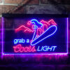 Coors Light Ski Sport LED Sign Man Cave Home Bar Pub Decor