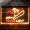 Coors Light Ski Sport LED Sign Man Cave Home Bar Pub Decor