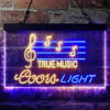 Coors Light True Music Bar LED Sign Home Bar Man Cave Decor