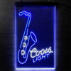 Coors Lite Saxophone LED Sign Man Cave Home Bar Pub Decor